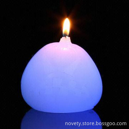 LED Pumpkin-angry Real Smokeless Wax Candle, really change colors when lit